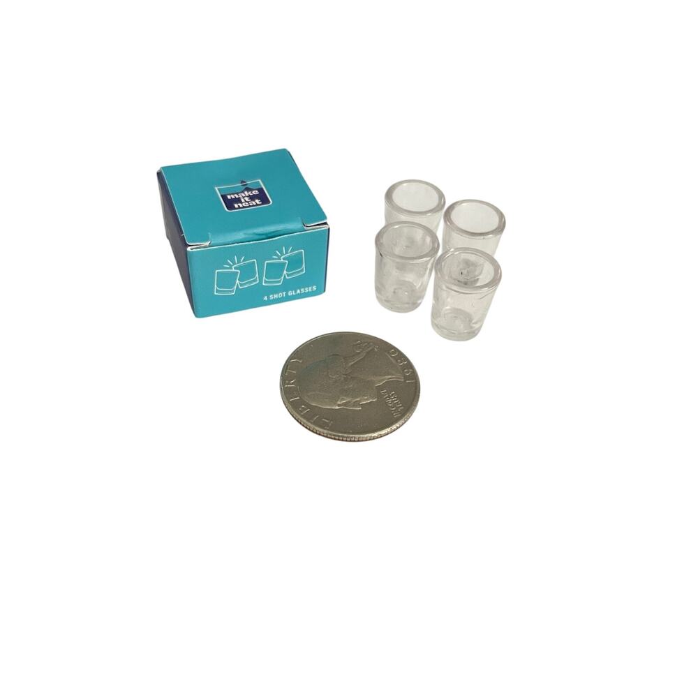 MGA Miniverse 4 Mini Shot Glasses New Clear